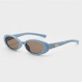 Blue Oval Retro Sunglasses
