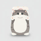 Gray & White Tabby Cat Plush Stationery Case