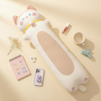 Lucky Cat Long Plush Toy With Gold Collar