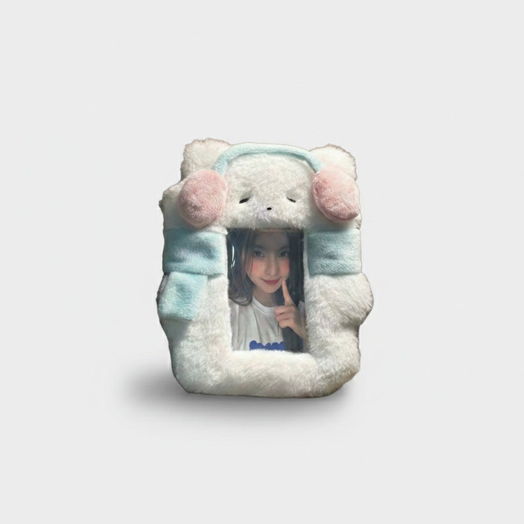 Plush Bear Phone Charm With Pink Ears