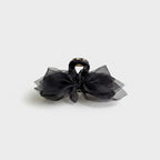 Black Mesh Bow Hair Claw Clip