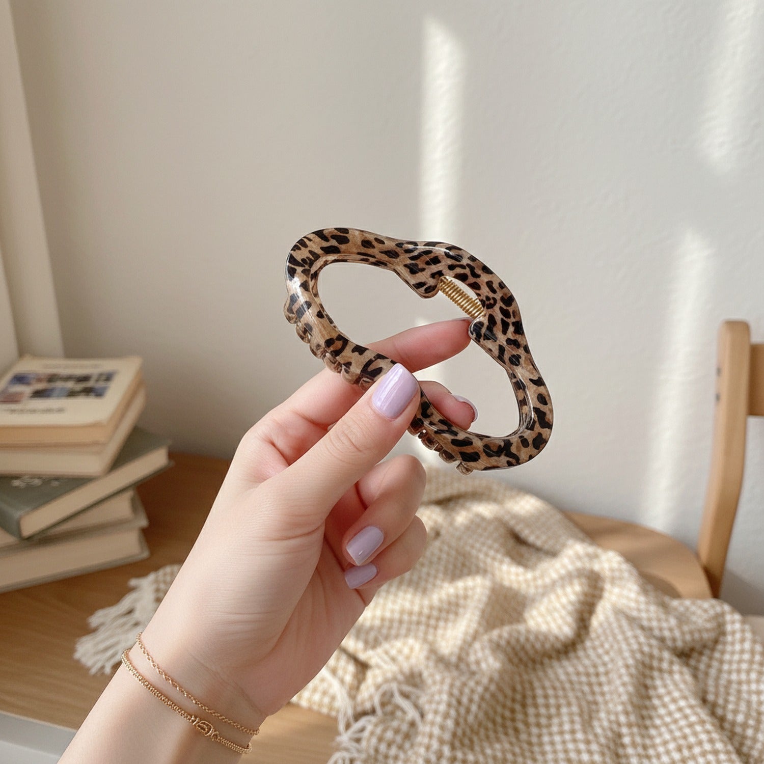 Leopard Print Hair Claw Clip