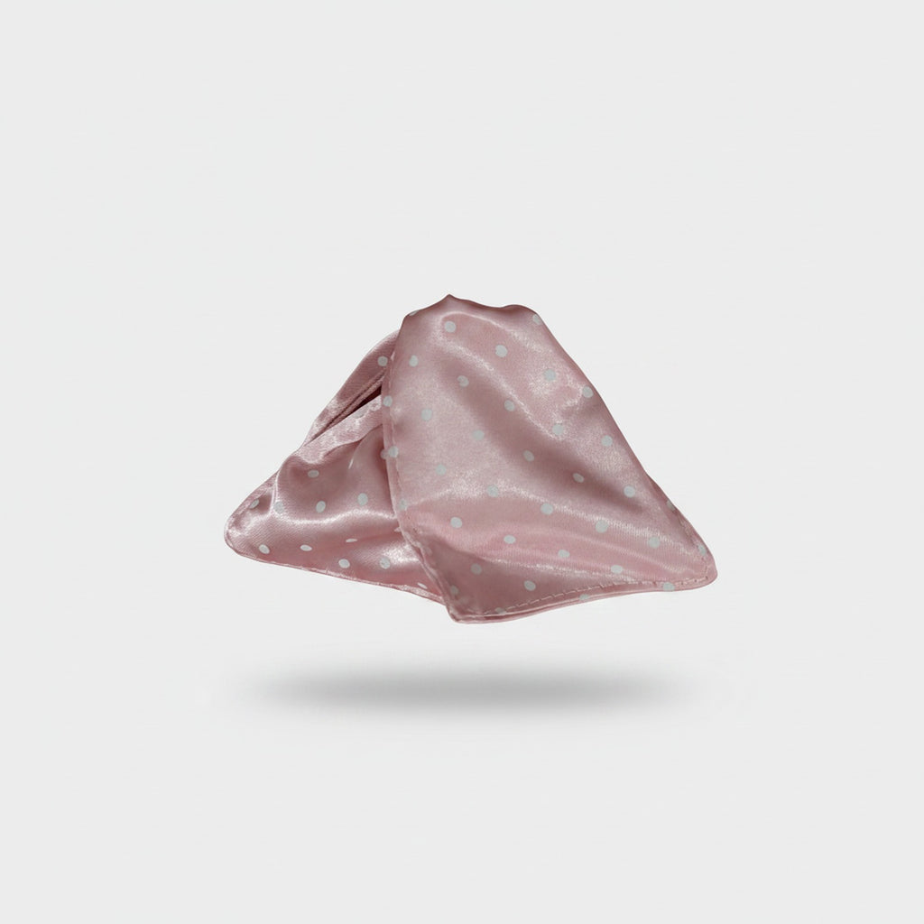 Mauve Polka Dot Velvet Hair Claw