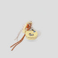 Pastel Yellow Cow Charm Keyring With Ribbon Bow
