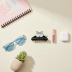 Pink Rhinestone Cat Hair Claw Clip