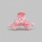 Pink Beaded Hair Claw Clip