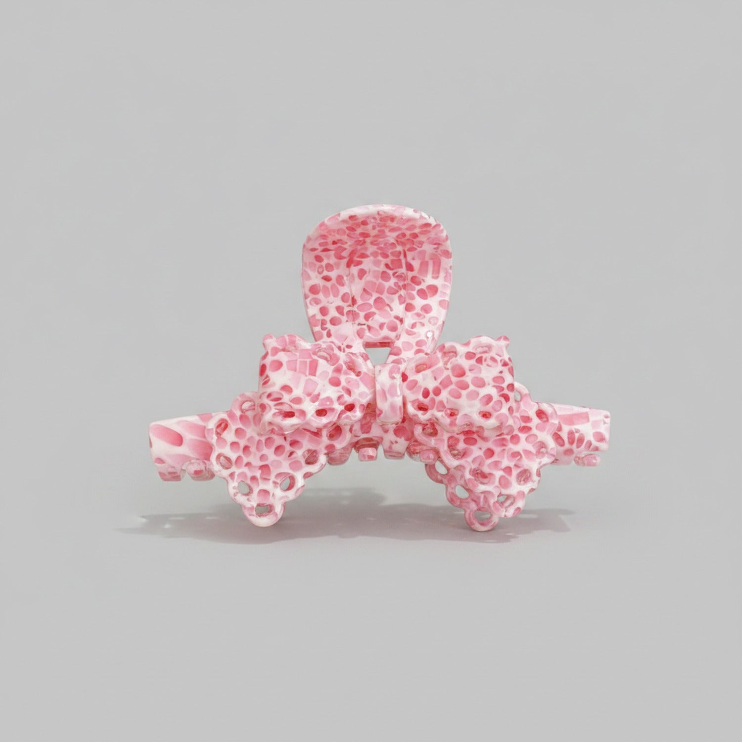 Pink Beaded Hair Claw Clip