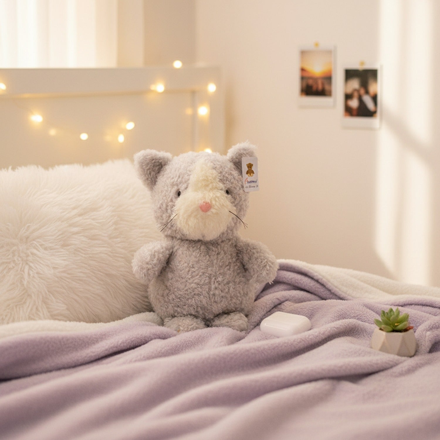 Soft Plush Cat Kitten With Charm Tag