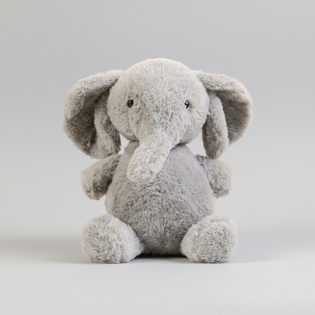 Soft Gray Plush Elephant Stuffed Animal