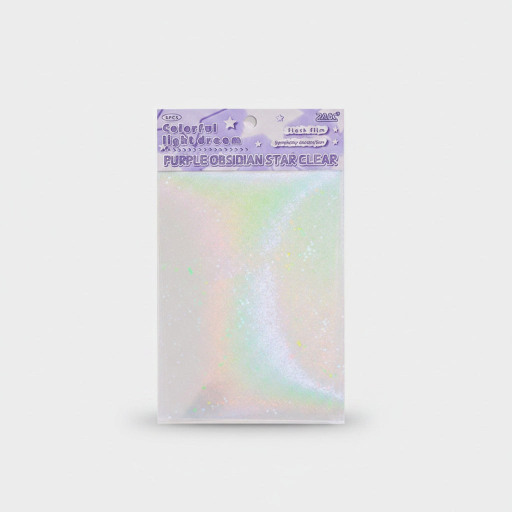 Purple Obsidian Star Clear Holographic Film Sticker