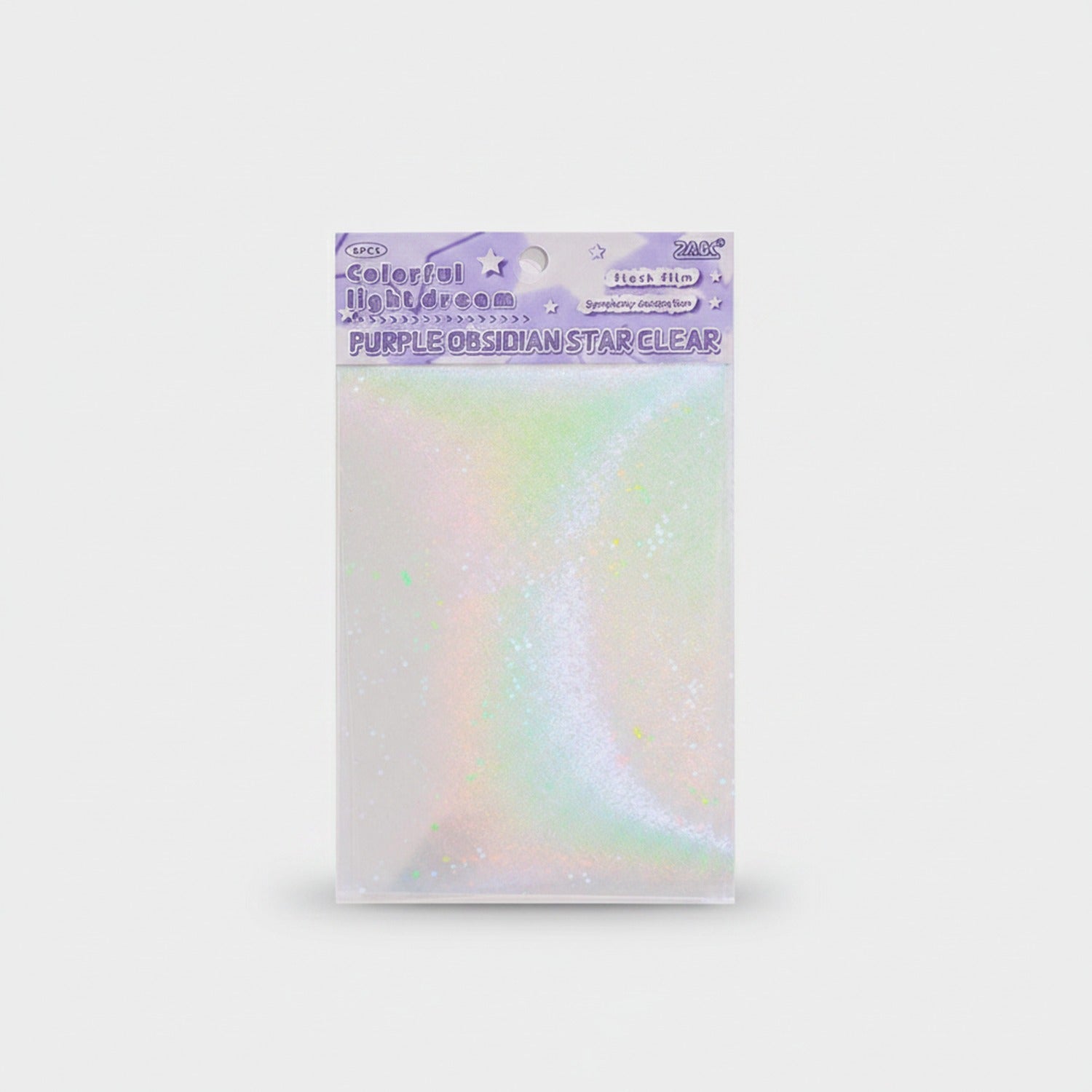 Purple Obsidian Star Clear Holographic Film Sticker