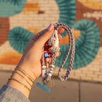 Lavender Rope Bunny Charm Phone Strap