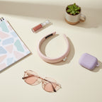 Padded Pearl Headband In Blush Pink