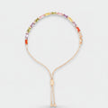 Multicolor Crystal Bead Adjustable Slider Bracelet