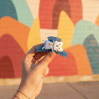 Blue Polka Dot Cloud Hair Claw Clip