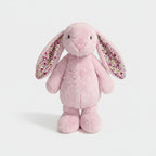 Pink Floral Bunny Plush Toy With Flower Ears