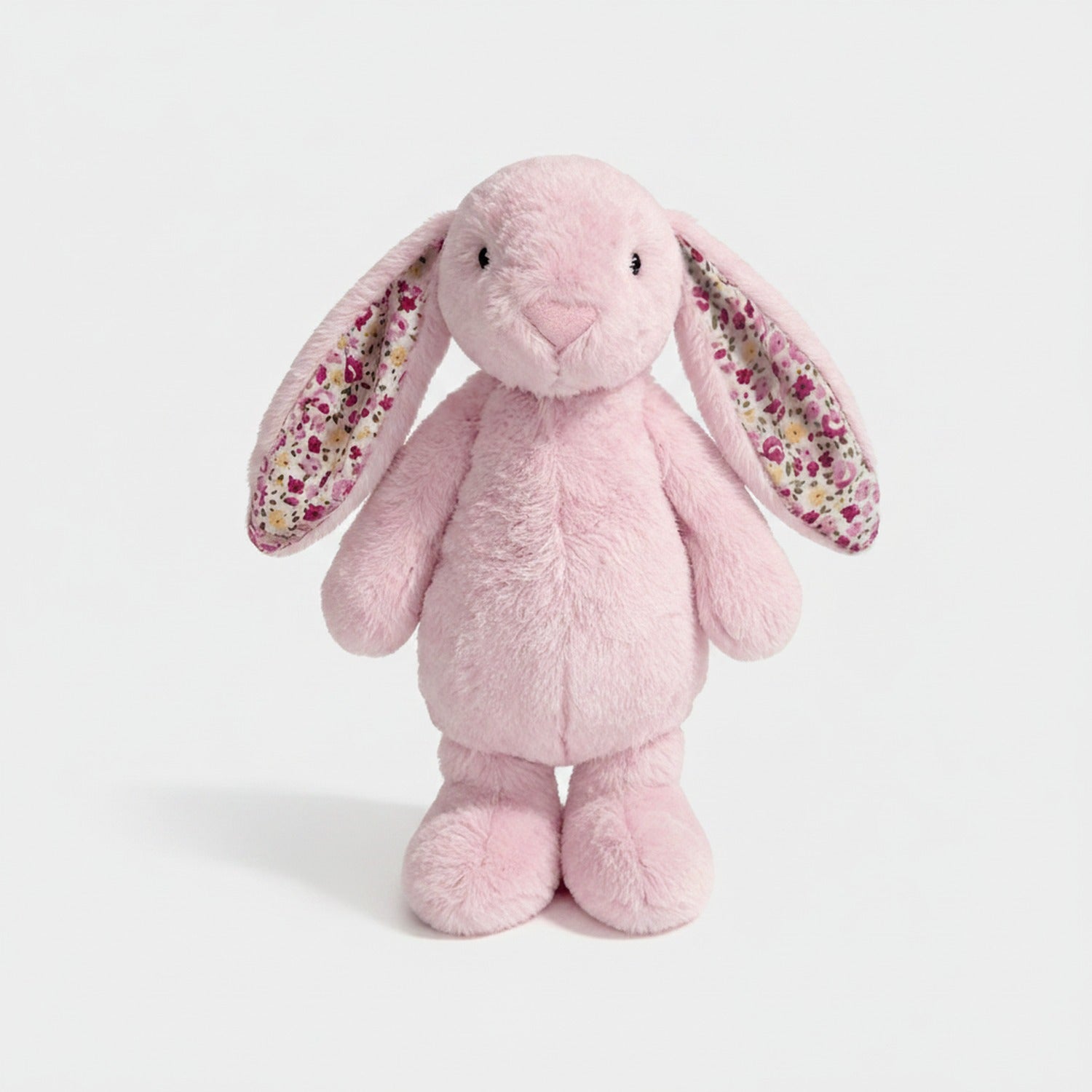 Pink Floral Bunny Plush Toy With Flower Ears