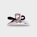 Pink And Black Claw Hair Clip With Pearls