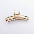 Gold Checkered Hair Claw Clip