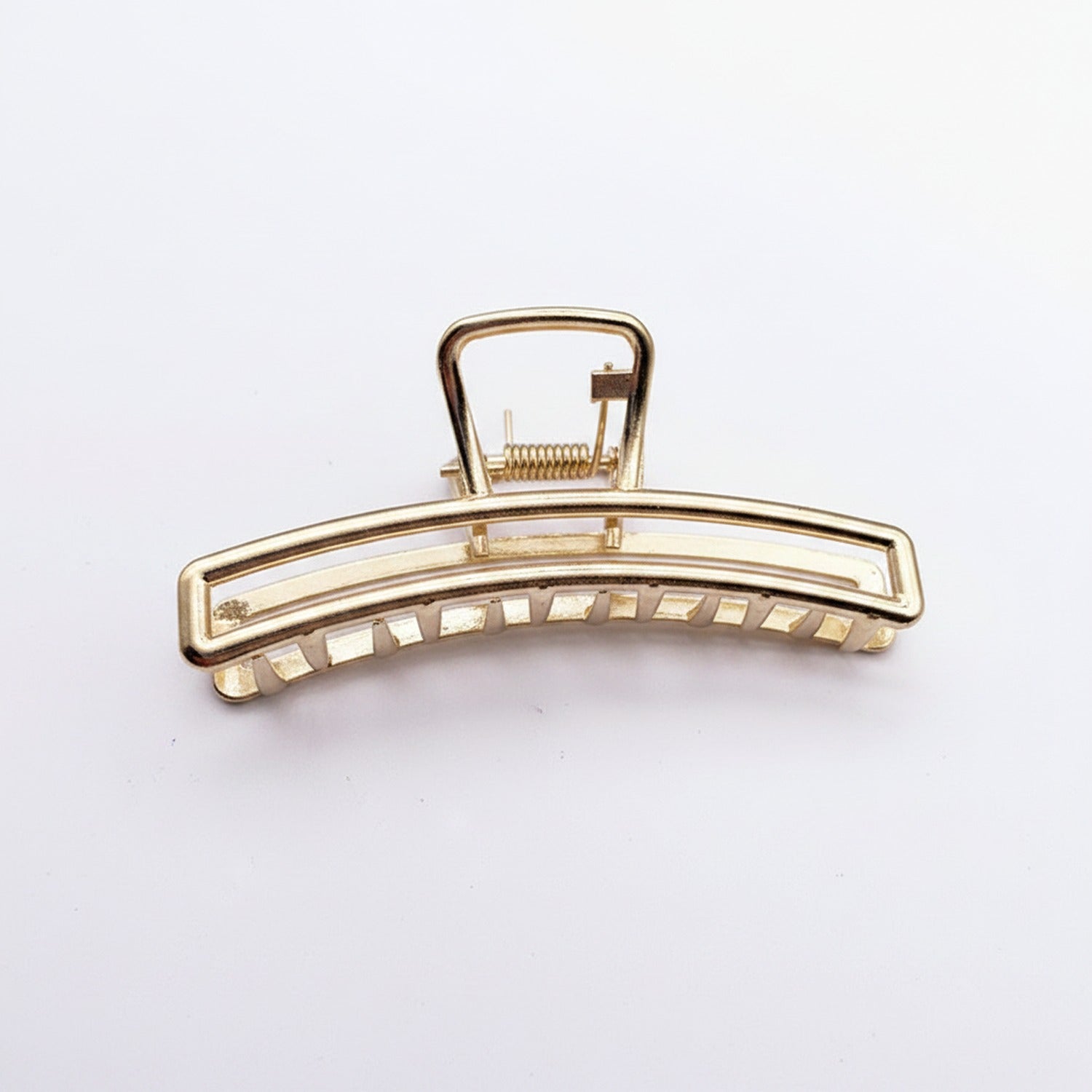 Gold Checkered Hair Claw Clip