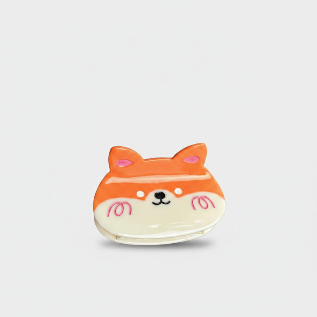 Orange Cat Ear Hair Claw Clip