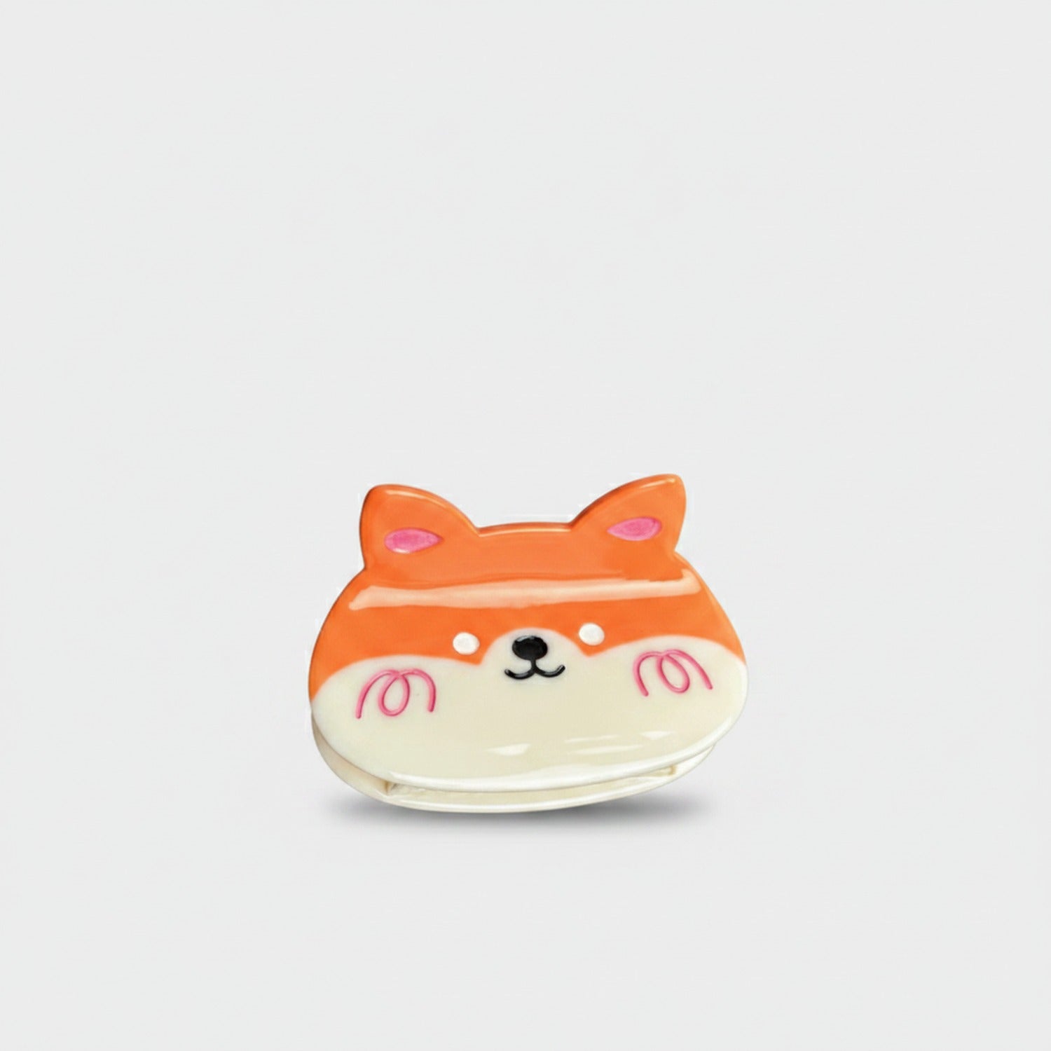 Orange Cat Ear Hair Claw Clip