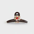 Tortoiseshell Hair Claw With Flower Charm