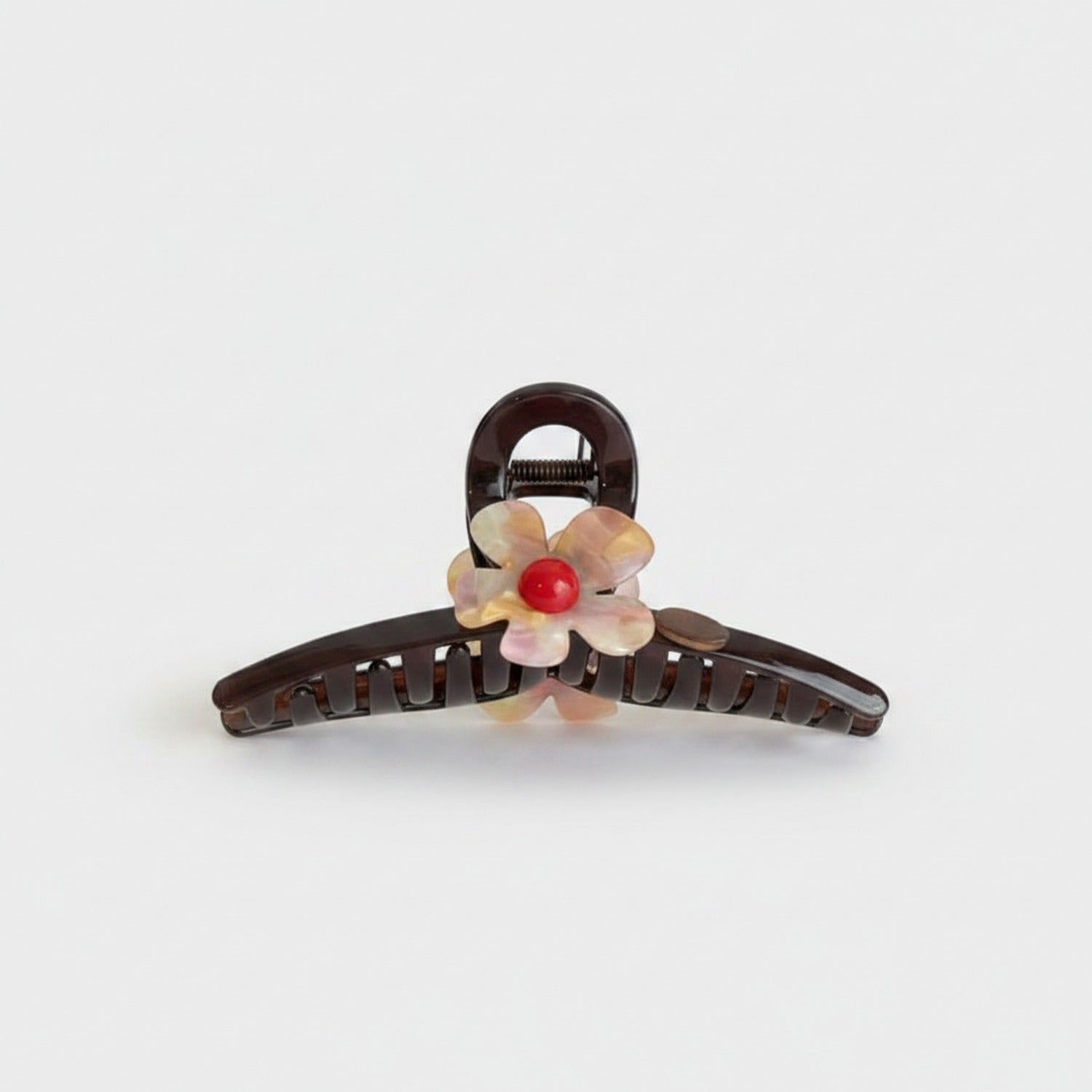 Tortoiseshell Hair Claw With Flower Charm