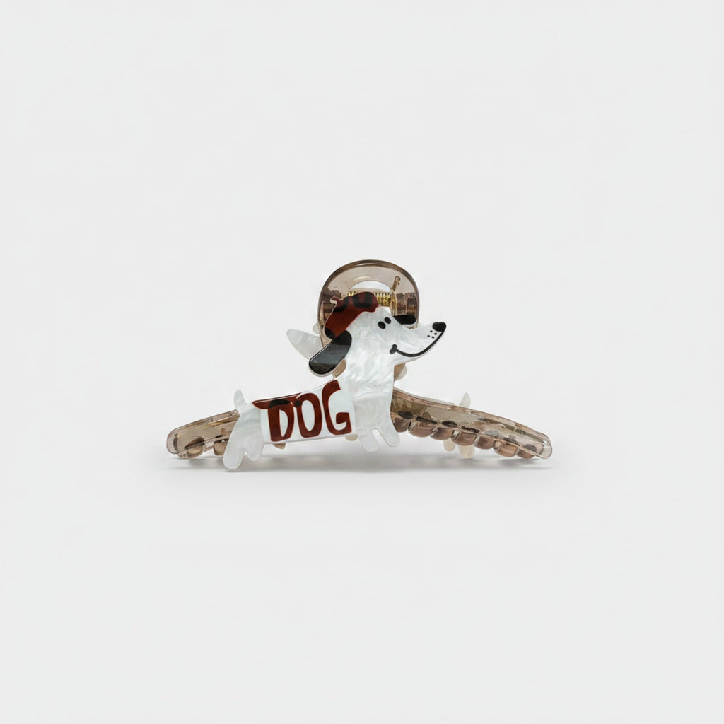 Dog Astronaut Acrylic Hair Claw Clip