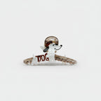 Dog Astronaut Acrylic Hair Claw Clip