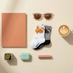 Butterfly Print Crew Socks Three-Pack Bundle