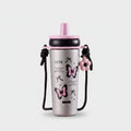 Cute Butterfly Charm Insulated Tumbler With Beaded Strap