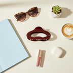 Burgundy Teeth Hair Claw Clip