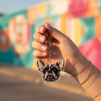 French Bulldog Acrylic Keyring Charm