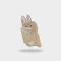 Opal Bunny Pearl Hair Claw Clip - Pink Yellow Bunny Claw Clip