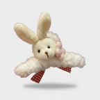 Fuzzy Bunny Hair Claw With Pink Bow