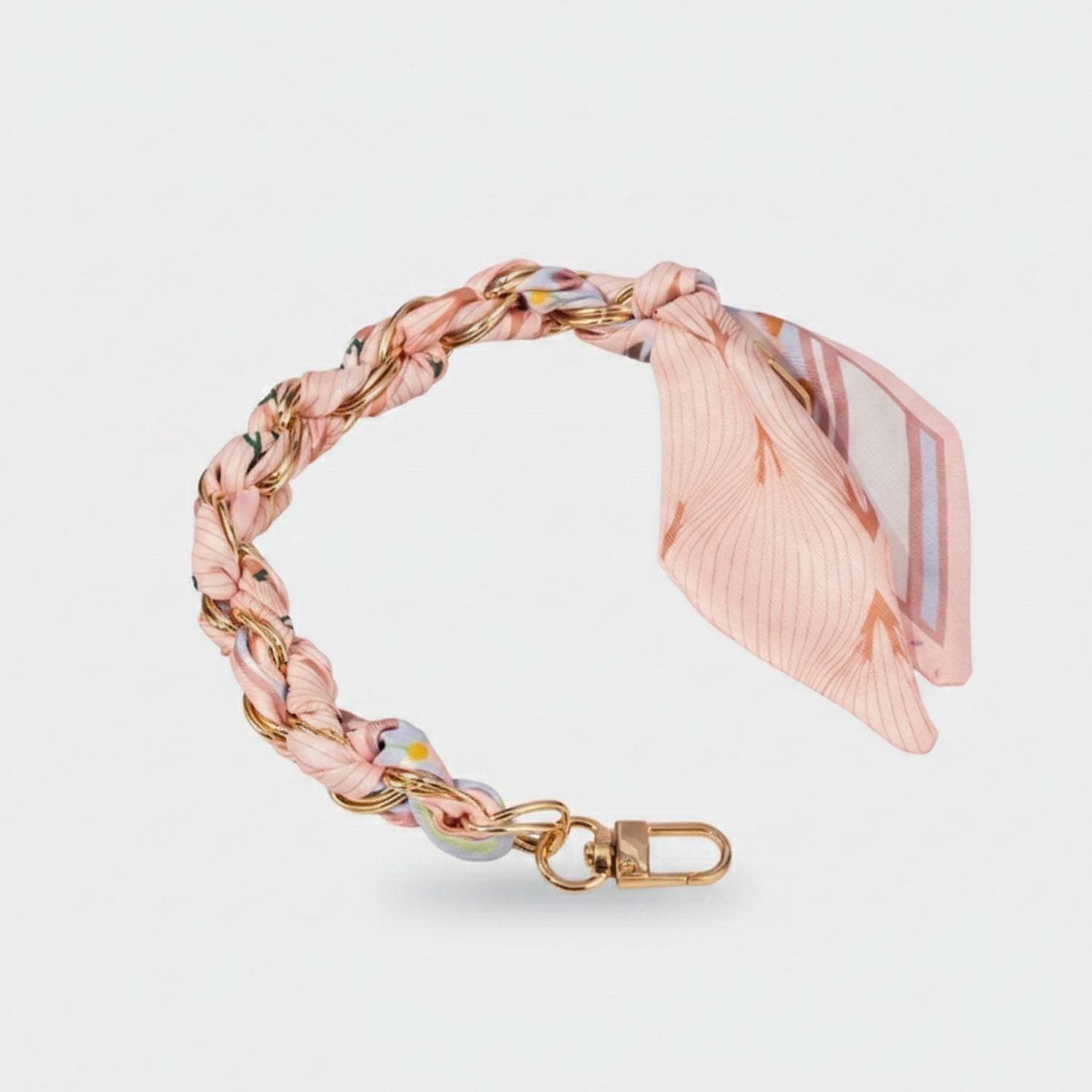 Black And Gold Chain Link Bracelet With Rose Charms