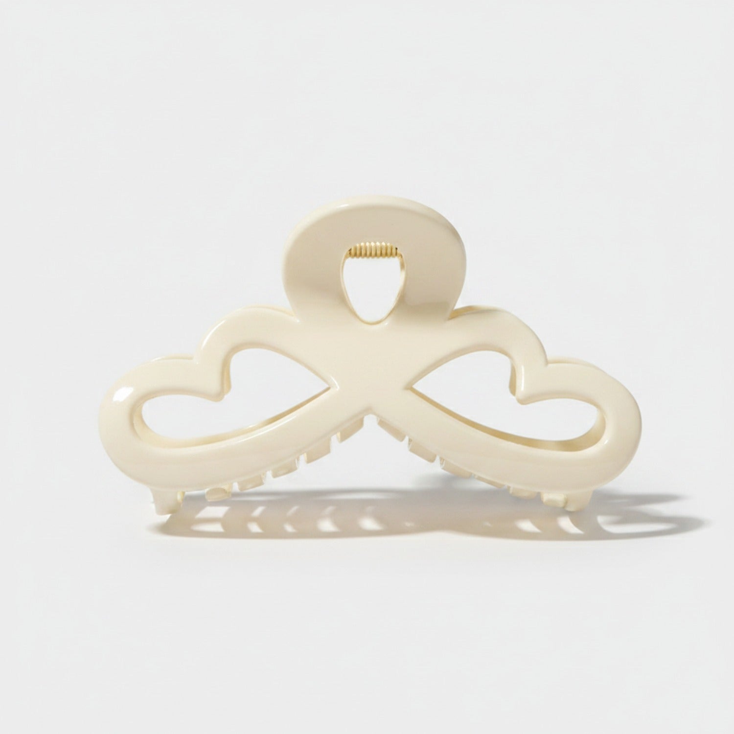 Cream Butterfly Hair Claw Clip