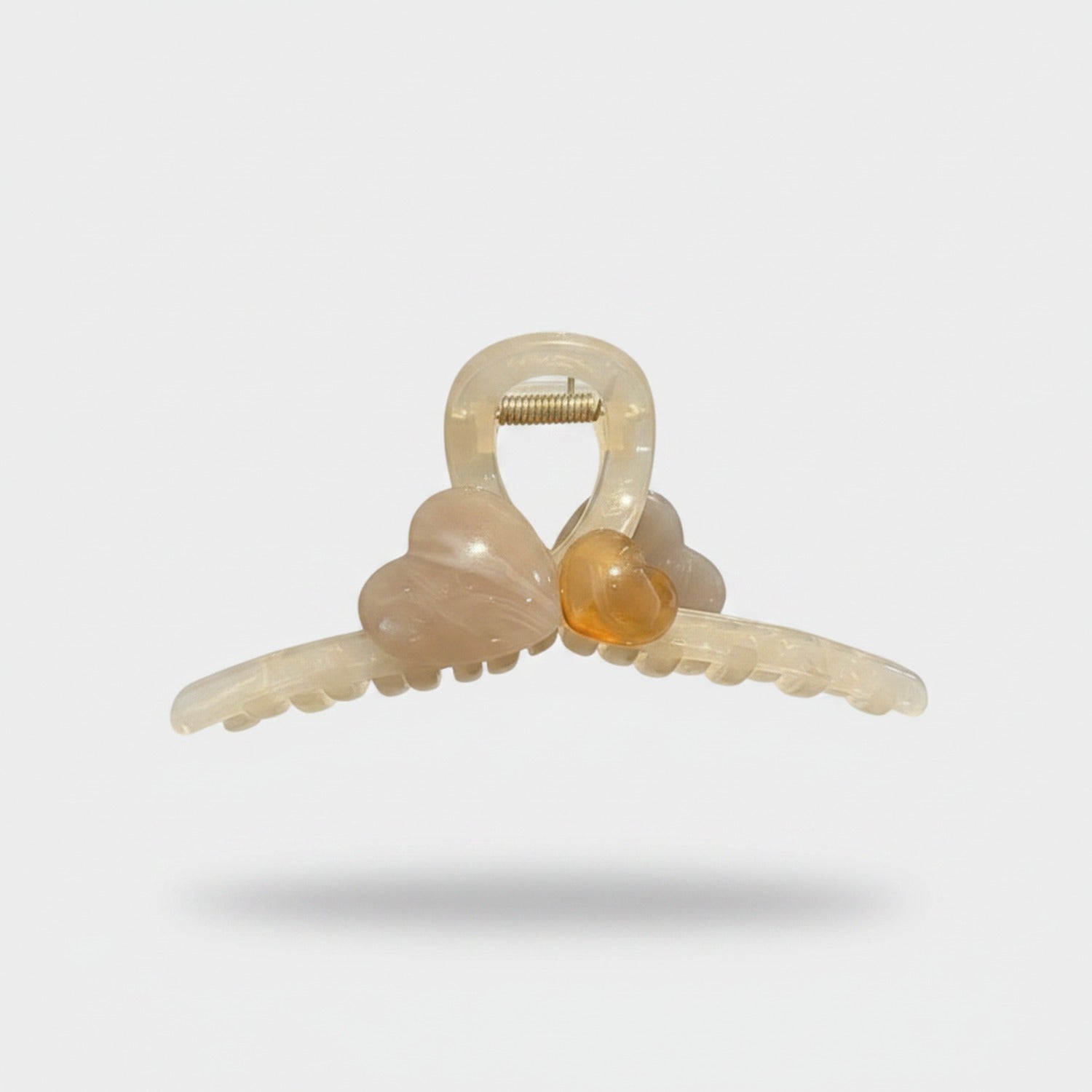 Translucent Amber Pearl Wing Hair Claw