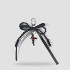 Pearl Bow Cross Keychain Charm - Single Pack