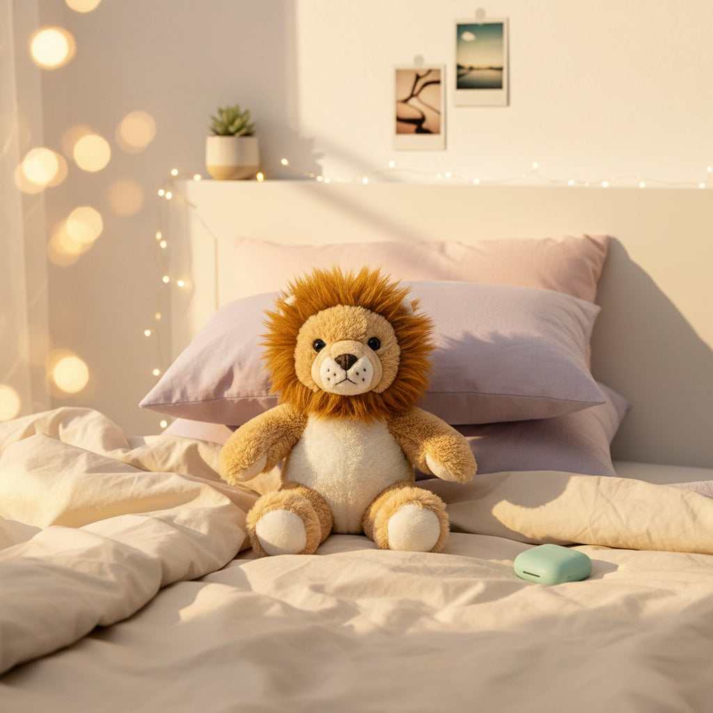Adorable Tan Lion Plush Toy With Mane