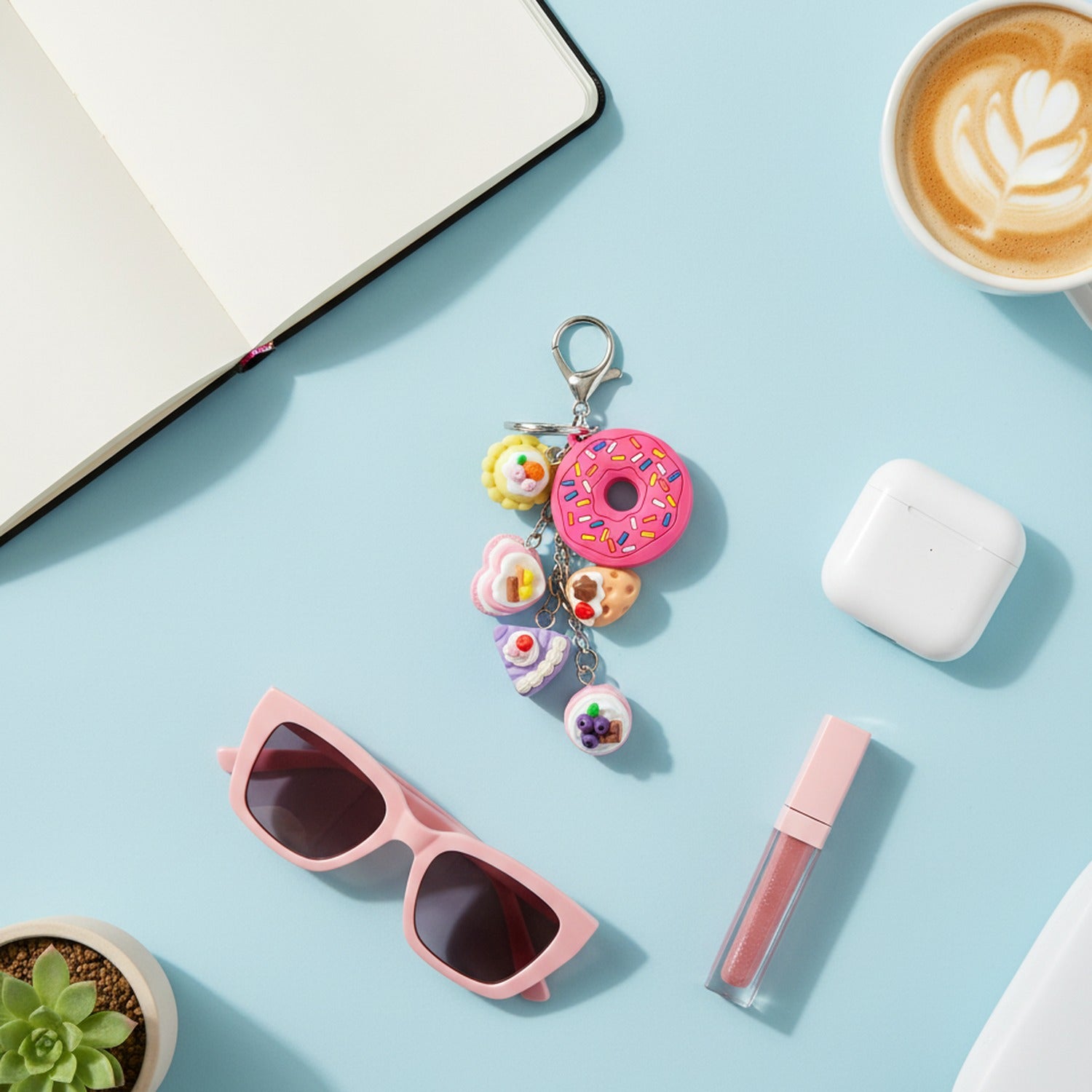 Colorful Candy Acrylic Keyring Charm Set