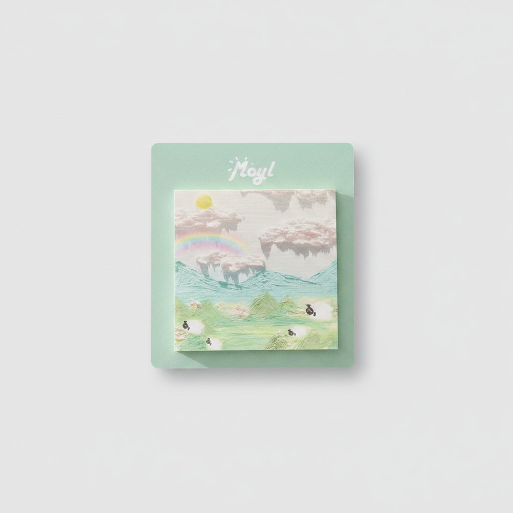 Pastel Mint Landscape Sticky Notes Set