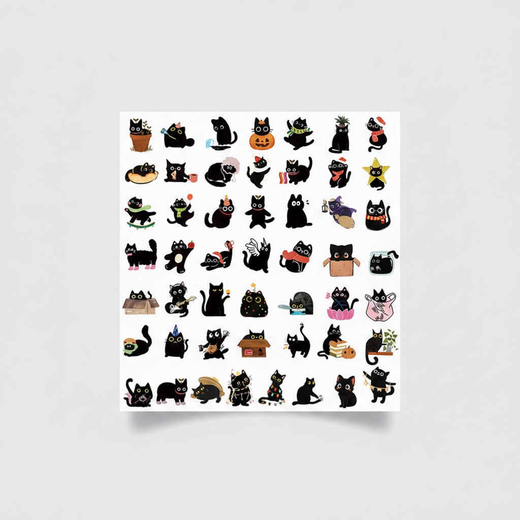 Black Cat Sticker Sheet Collection Pack