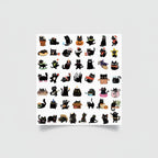 Black Cat Sticker Sheet Collection Pack