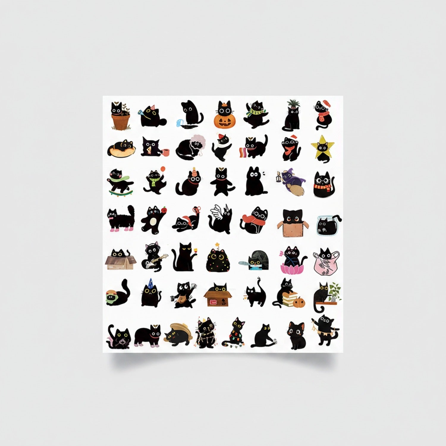 Black Cat Sticker Sheet Collection Pack