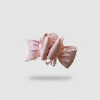 Pink Velvet Bow Hair Claw Clip
