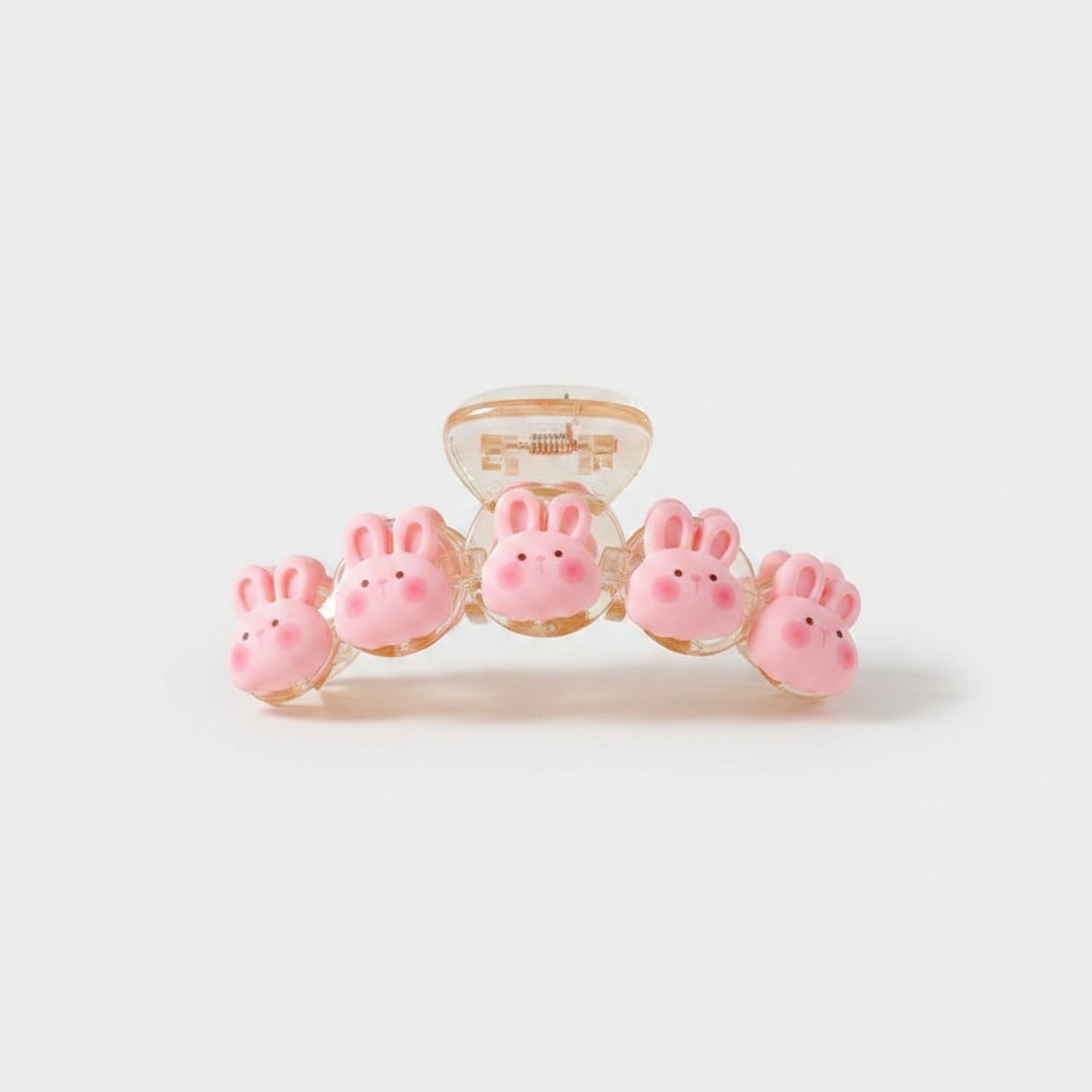 Pink Bunny Beaded Hair Claw Clip