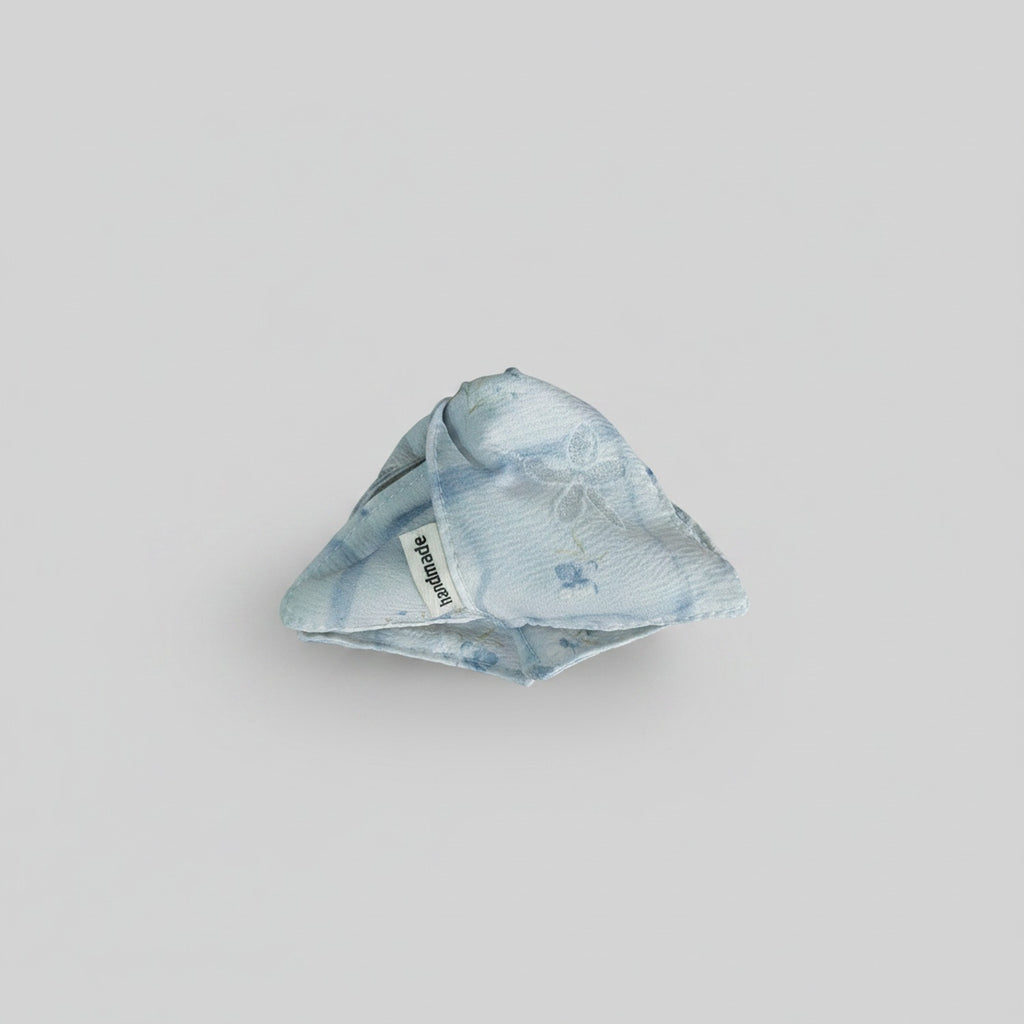 Floral Blue Marble Hair Claw Clip