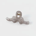 Translucent Bow Hair Claw Clip Gray